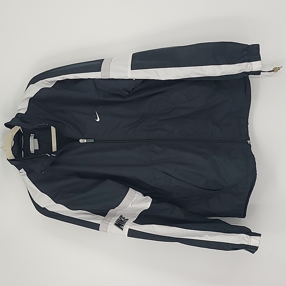 Nike Other - Vintage Nike windbreaker jacket medium black white gray zip up